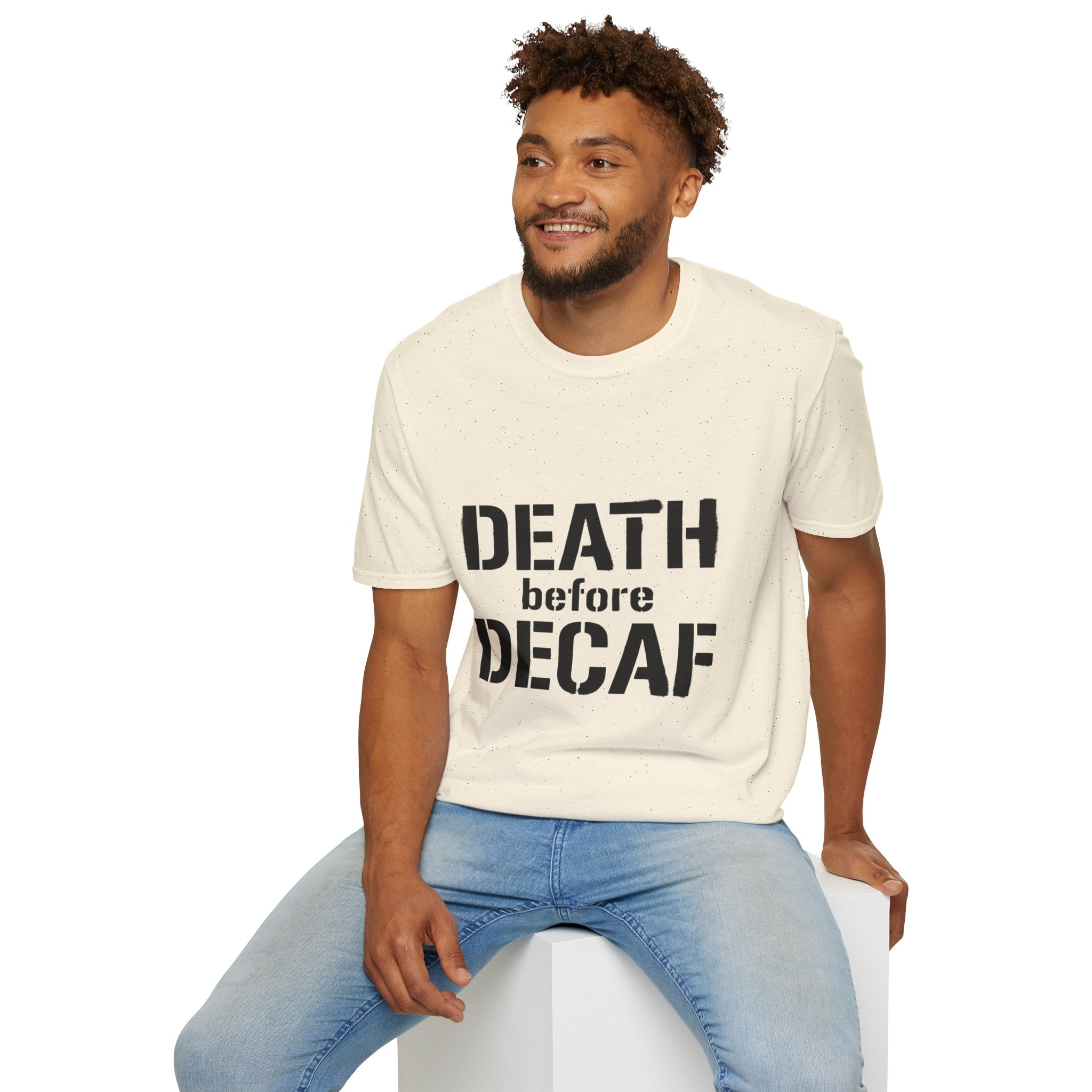 Death Before Decaf T-Shirt — Funny Coffee Lover Tee