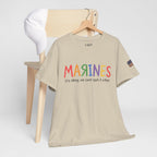 Marines Crayon Tee — “It’s okay, we can’t spell it either” Military Humor T-Shirt