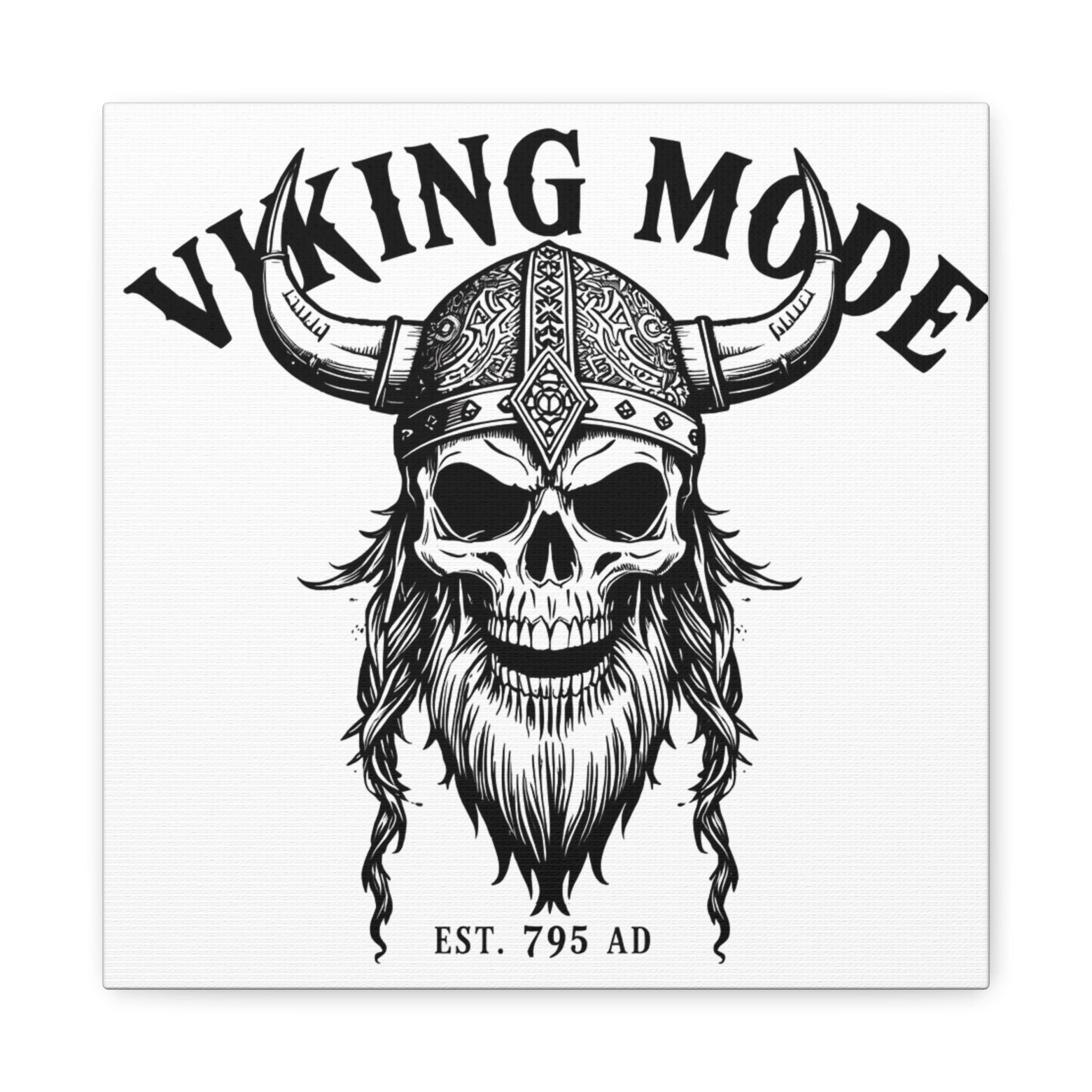 Viking Mode Skull Helmet Matte Canvas