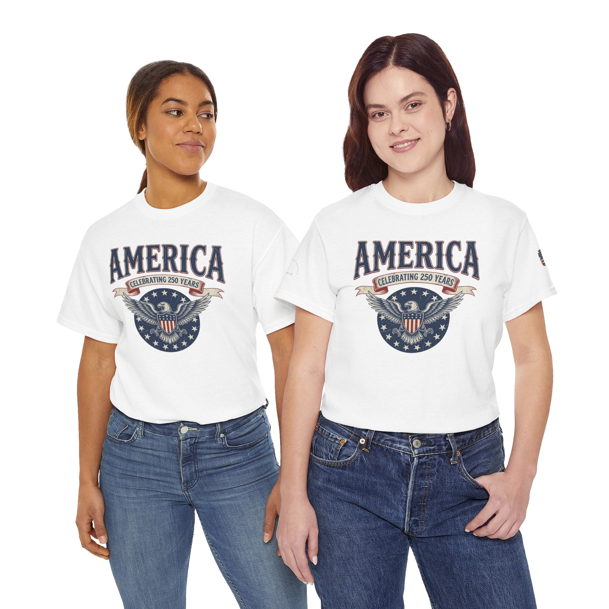 America Patriotic T‑Shirt – "America Celebrating 250 Years" Eagle Emblem