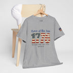 1776 American Flag Tee — "Home of the Free, Because of the Brave" Patriotic T-Shirt