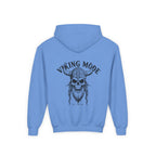 Viking Mode Skull with Horned Helmet Hoodie | Youth Hoodie