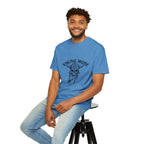 Viking Mode Skull Viking T-shirt | Norse Helmet Skull Graphic Tee