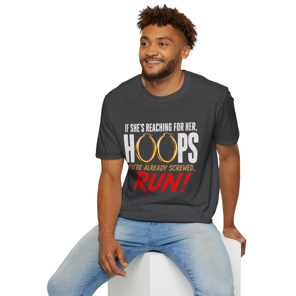 T-Shirt — "If She's Reaching for Her Hoops" Graphic Tee