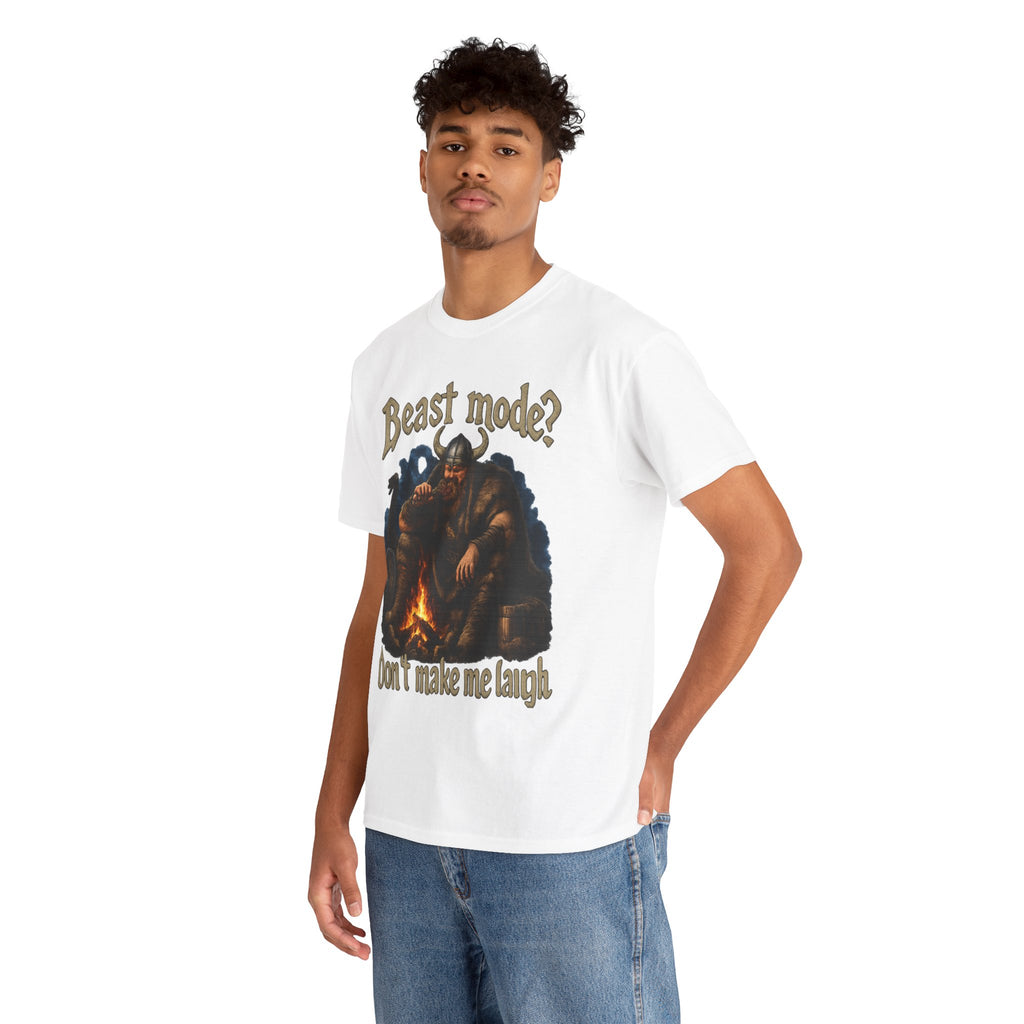Viking Campfire T-Shirt — "Beast mode? Don’t make me laugh" Graphic Tee