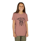 Viking Mode Youth T‑Shirt — Skull Horned Helmet Graphic Tee for Kids