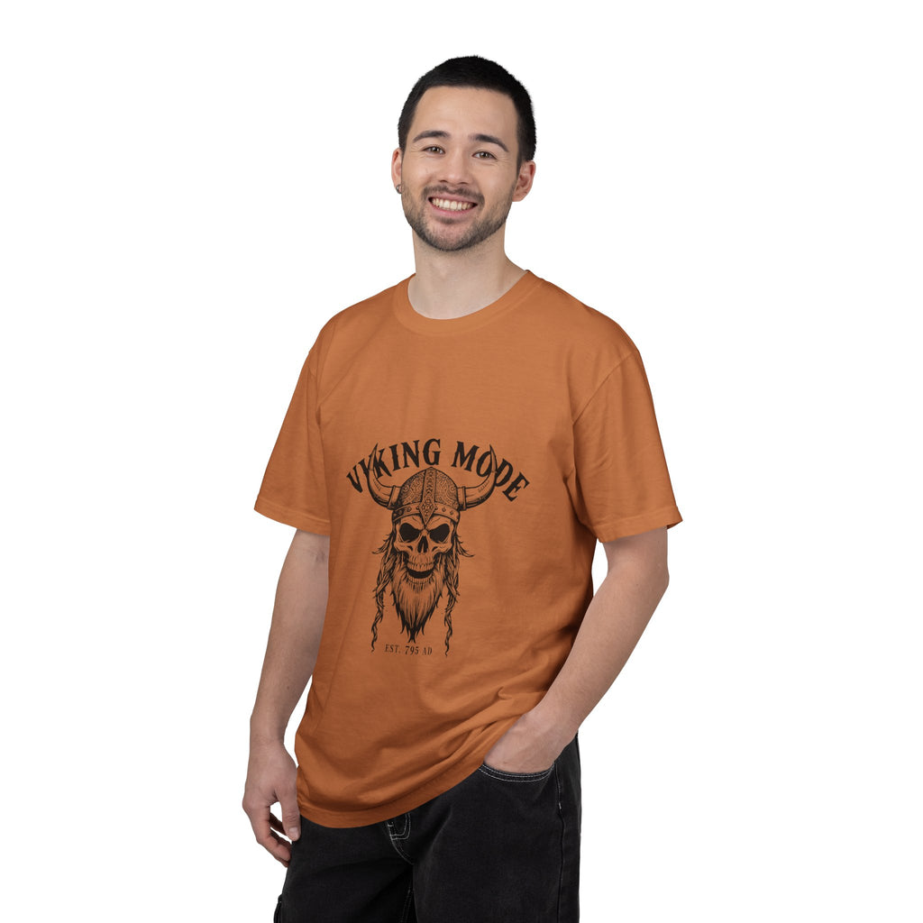 Viking Mode Skull Viking T-shirt | Norse Helmet Skull Graphic Tee