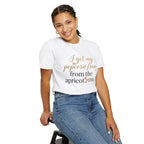 T-Shirt — “I Get My Popcorn From The Apricot Tree” Script Graphic Tee | Hymns | LDS |