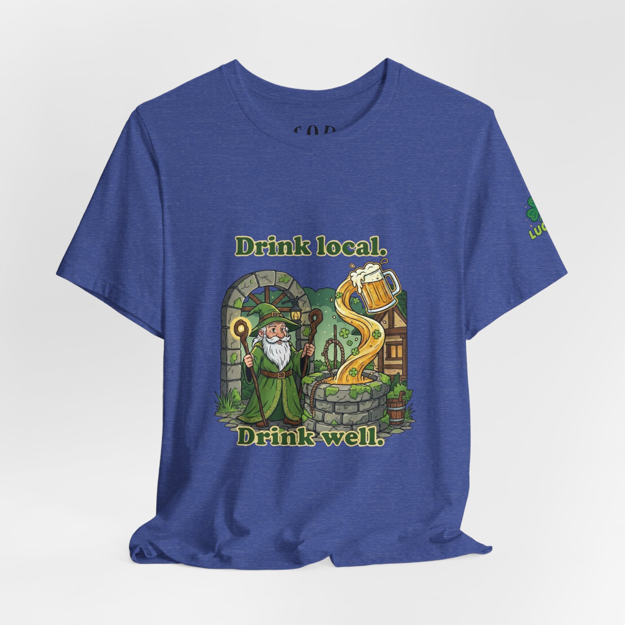 Drink local, Drink well T-Shirt | St. Patrick's Day Wizard beer design