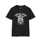 Viking Mode T-Shirt — Skull Horned Helmet Graphic