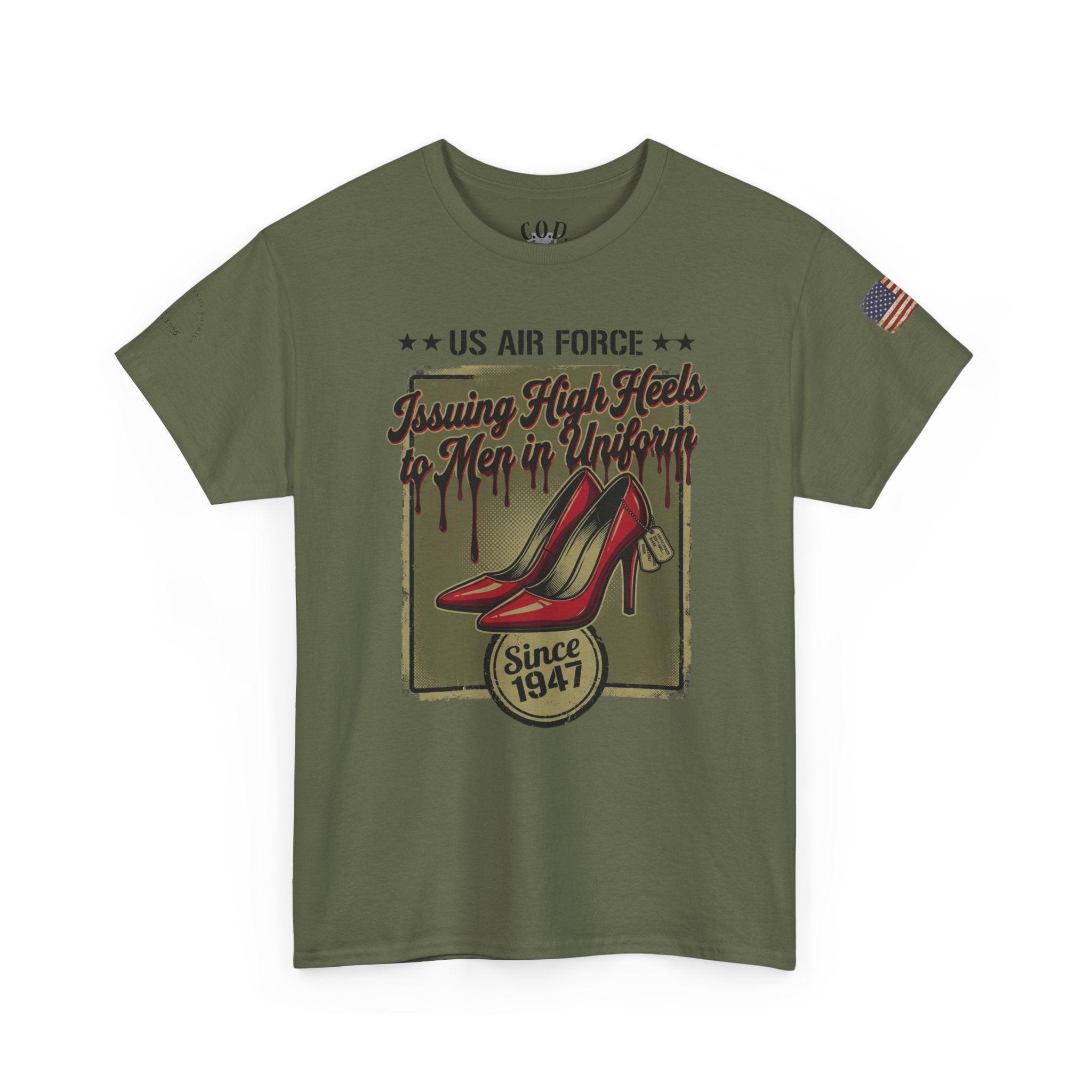 US Air Force 'Issuing High Heels' Graphic T-Shirt