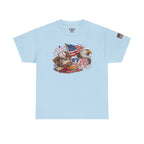 Patriotic Eagle American Flag T-Shirt — USA 1776 Military Tribute Tee