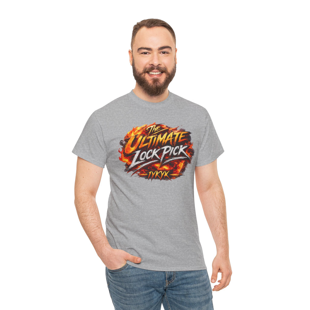 T-Shirt — "Ultimate Lock Pick" Fiery Logo Graphic Tee