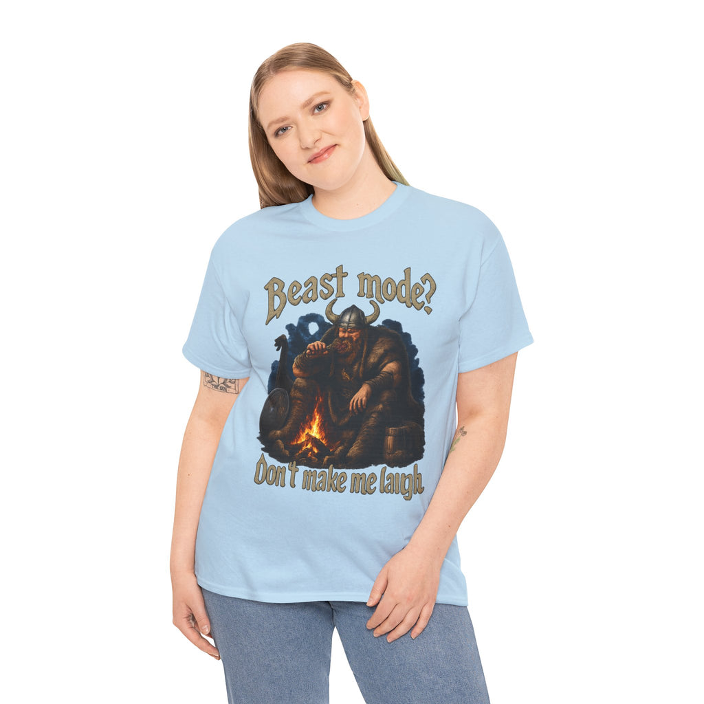 Viking Campfire T-Shirt — "Beast mode? Don’t make me laugh" Graphic Tee