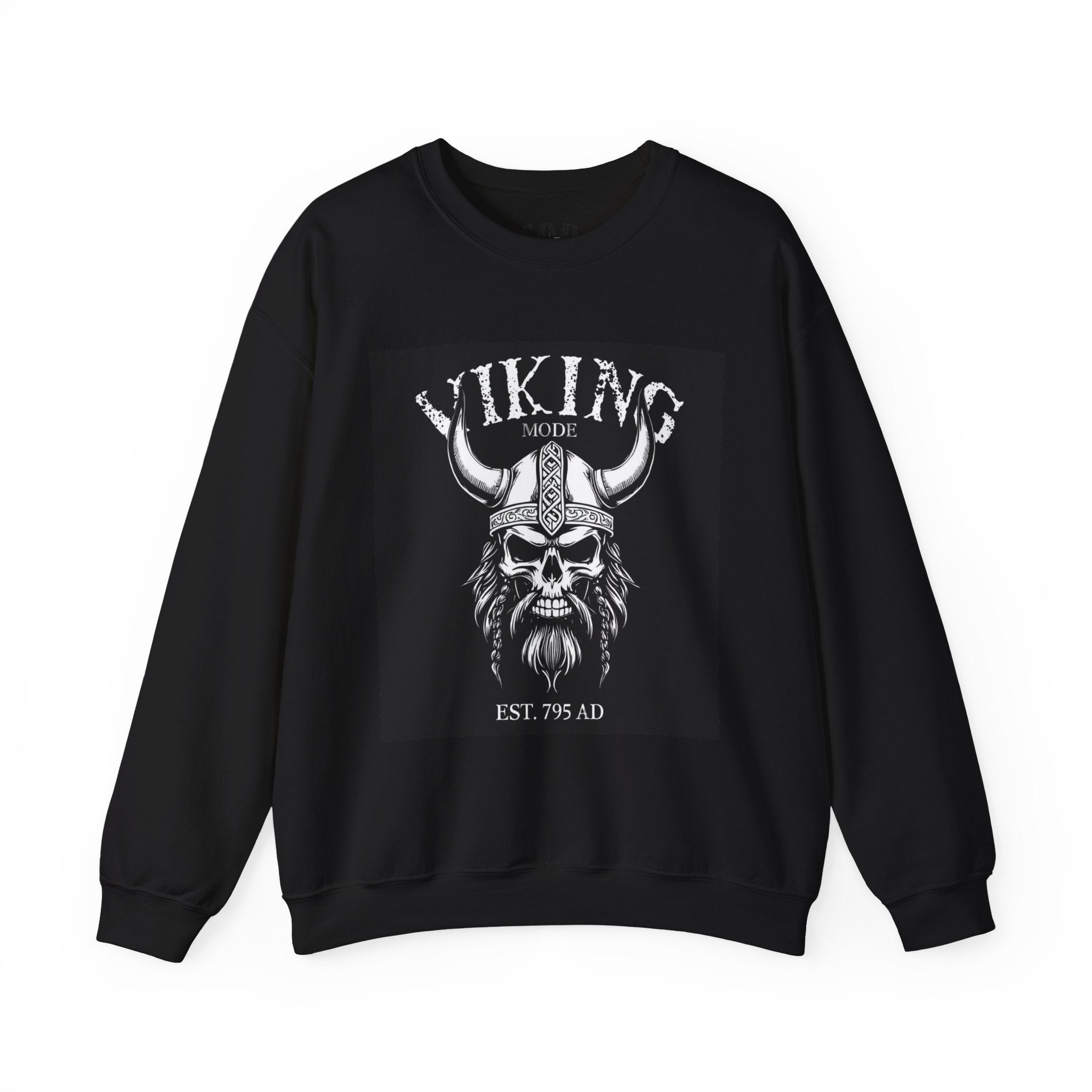 Viking Skull Helmet graphic Sweatshirt | Norse Viking Design