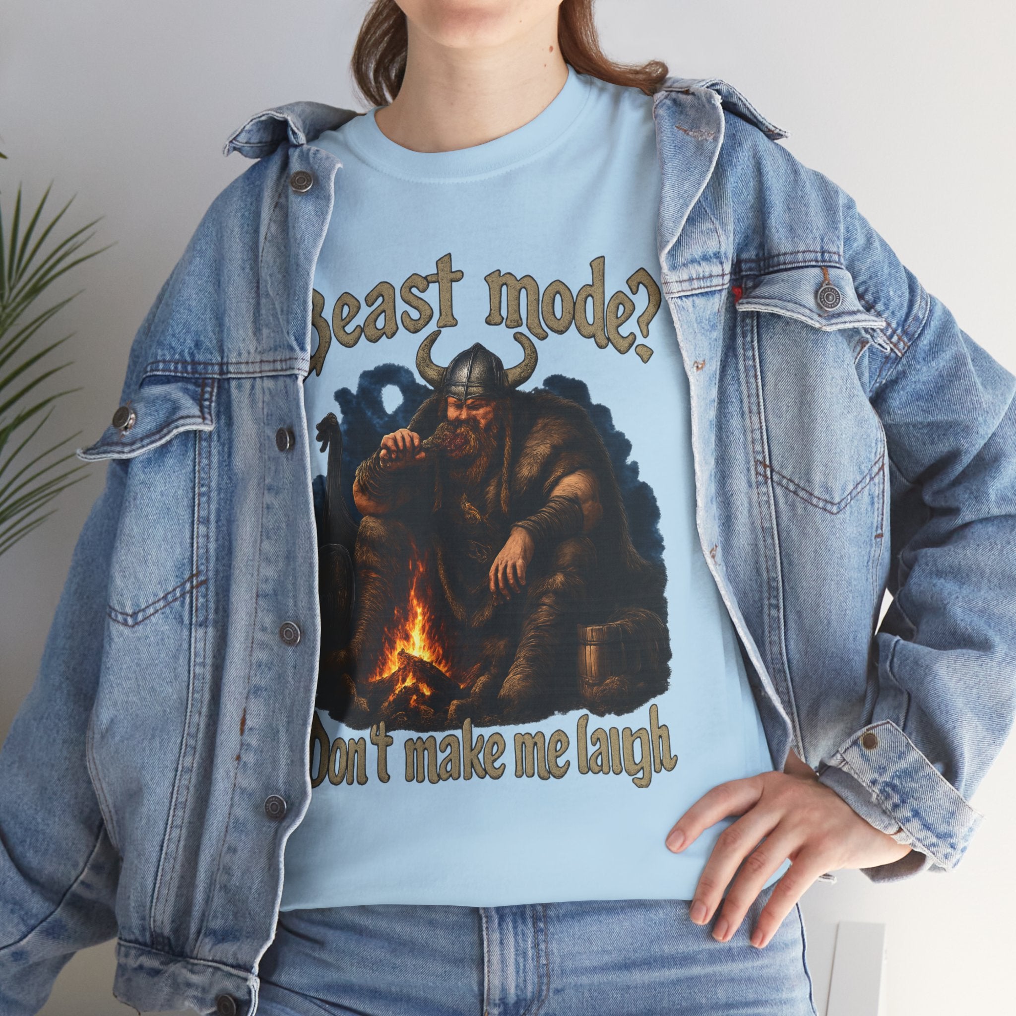 Viking Campfire T-Shirt — "Beast mode? Don’t make me laugh" Graphic Tee