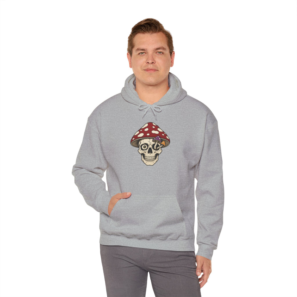 Mushroom Skull Hoodie — Gothic Mushroom Graveyard RIP Pullover