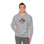 Mushroom Skull Hoodie — Gothic Mushroom Graveyard RIP Pullover