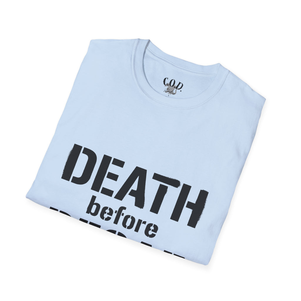 Death Before Decaf T-Shirt — Funny Coffee Lover Tee