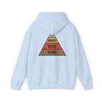 Food Pyramid Design Hoodie | Beans Bacon Whiskey Lard Illustration
