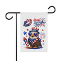 4th of July Patriotic Garden Flag — Eagle with Fireworks & "Happy 4th of July"
