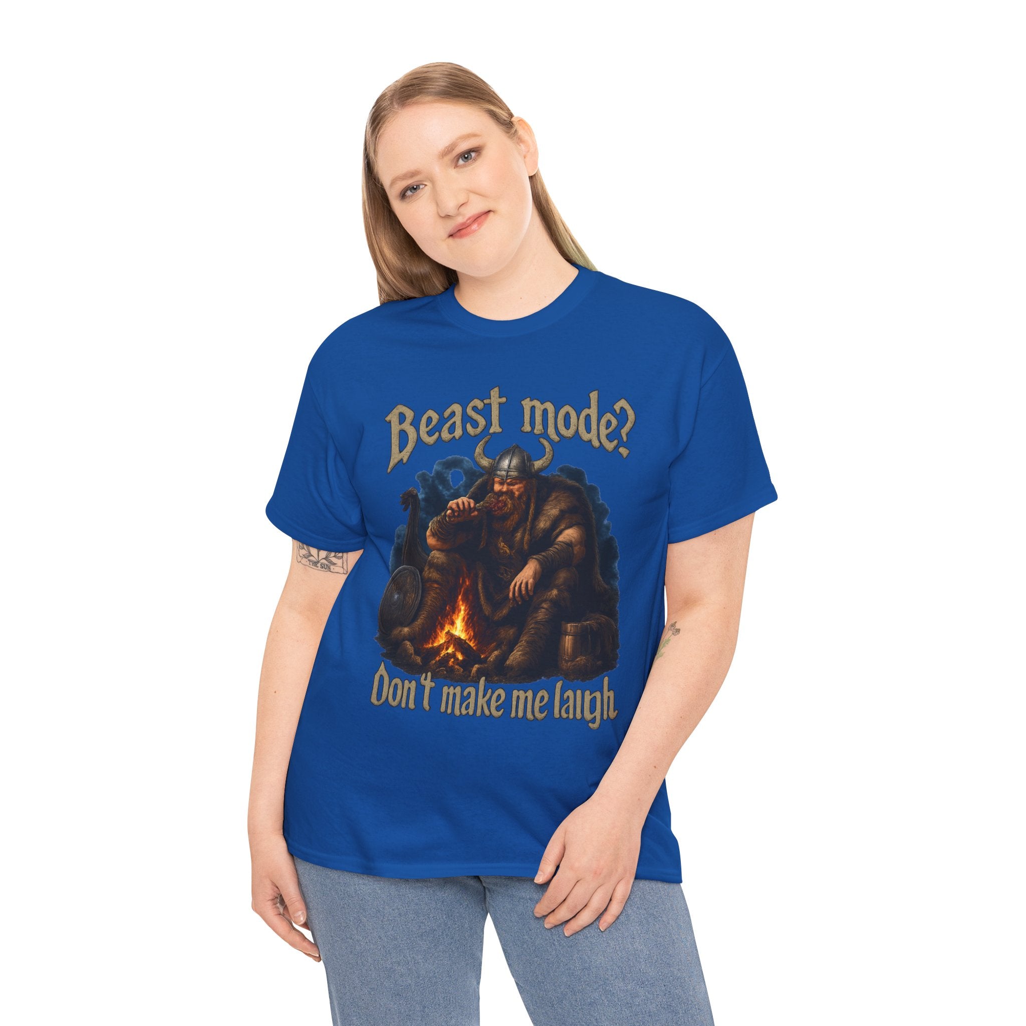Viking Campfire T-Shirt — "Beast mode? Don’t make me laugh" Graphic Tee