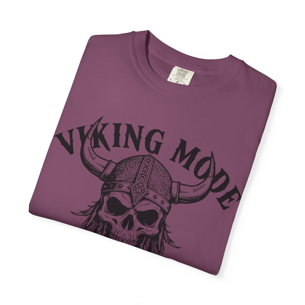 Viking Mode T-Shirt — Skull Viking Helmet Graphic Tee