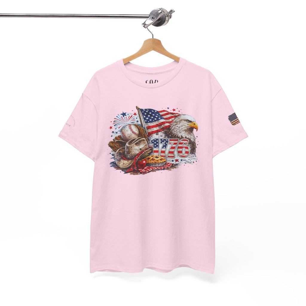 Patriotic Eagle American Flag T-Shirt — USA 1776 Military Tribute Tee