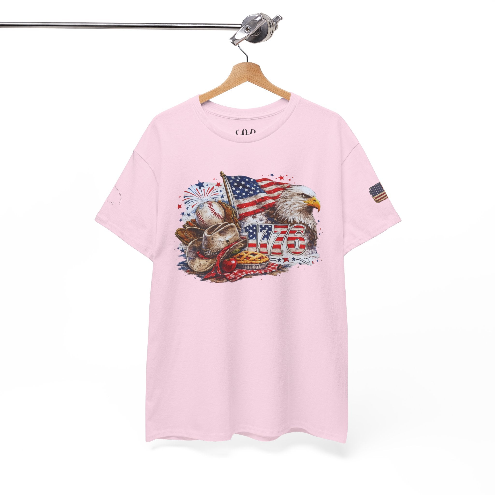Patriotic Eagle American Flag T-Shirt — USA 1776 Military Tribute Tee