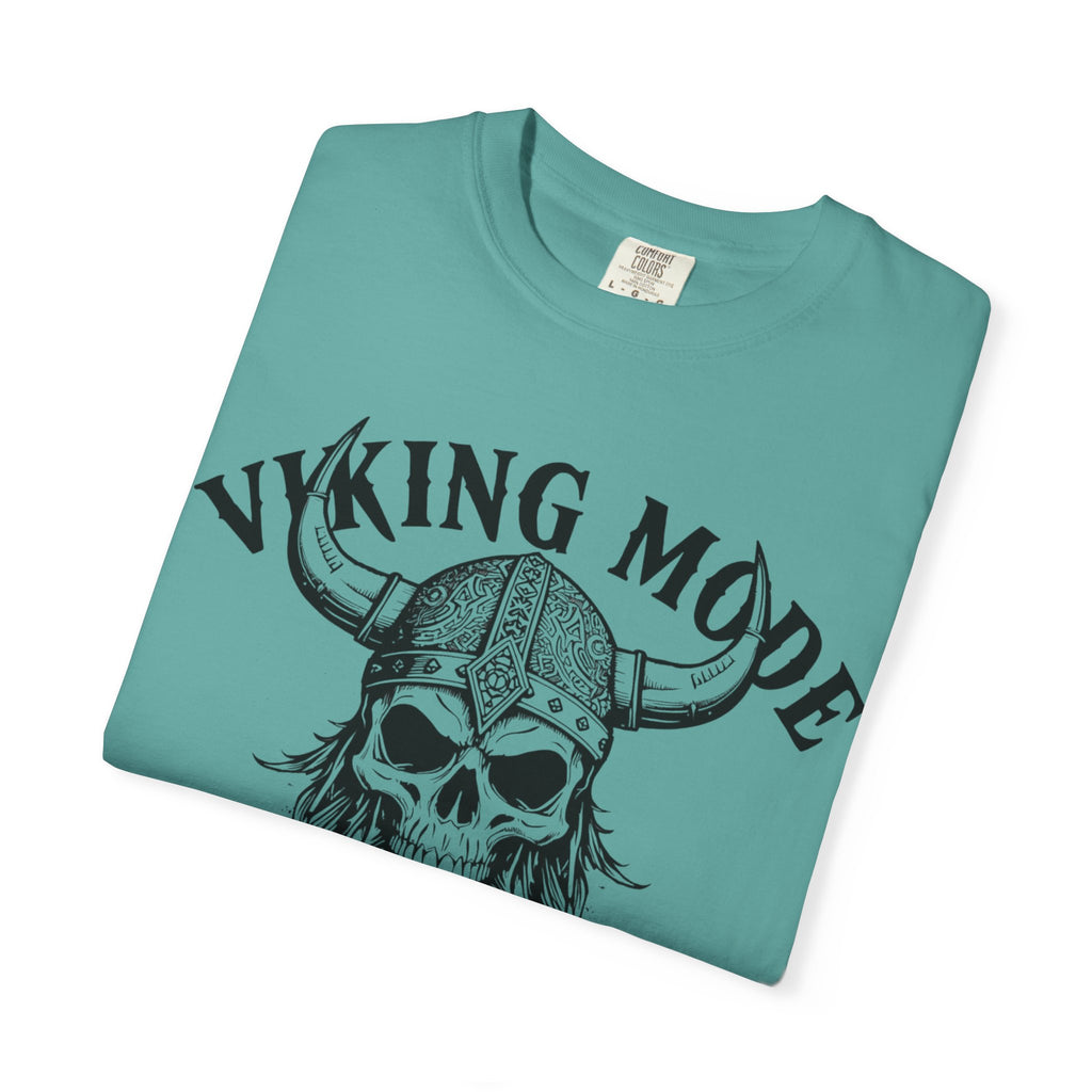 Viking Mode T-Shirt — Skull Viking Helmet Graphic Tee