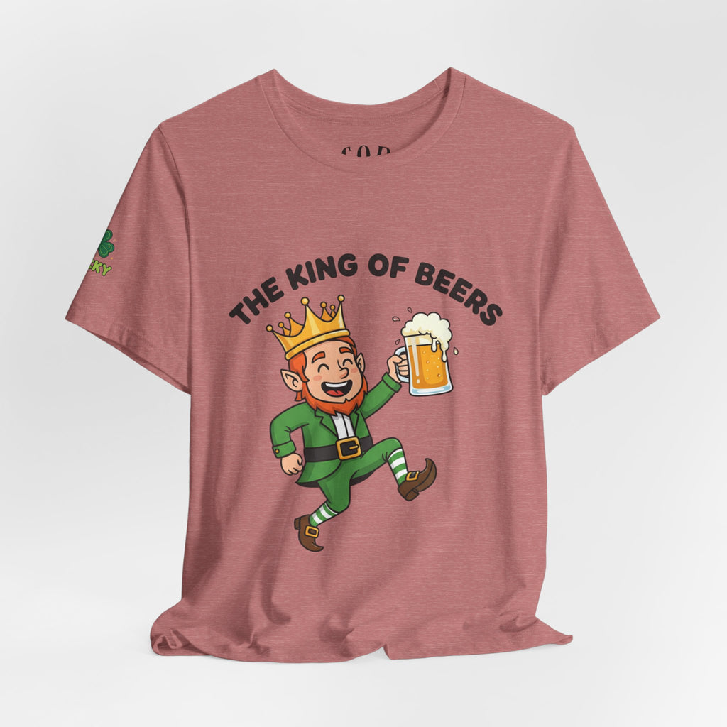 The King of Beers Tee | Leprechaun Holding Beer, St. Patrick's Day Shirt