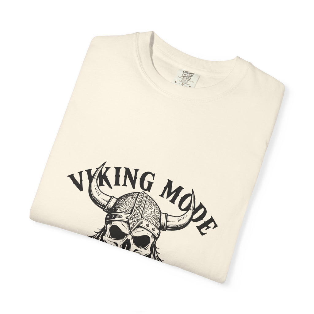 Viking Mode Skull Viking T-shirt | Norse Helmet Skull Graphic Tee