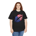 American Flag Kiss T‑Shirt – Patriotic USA Lip Print Tee for 4th of July