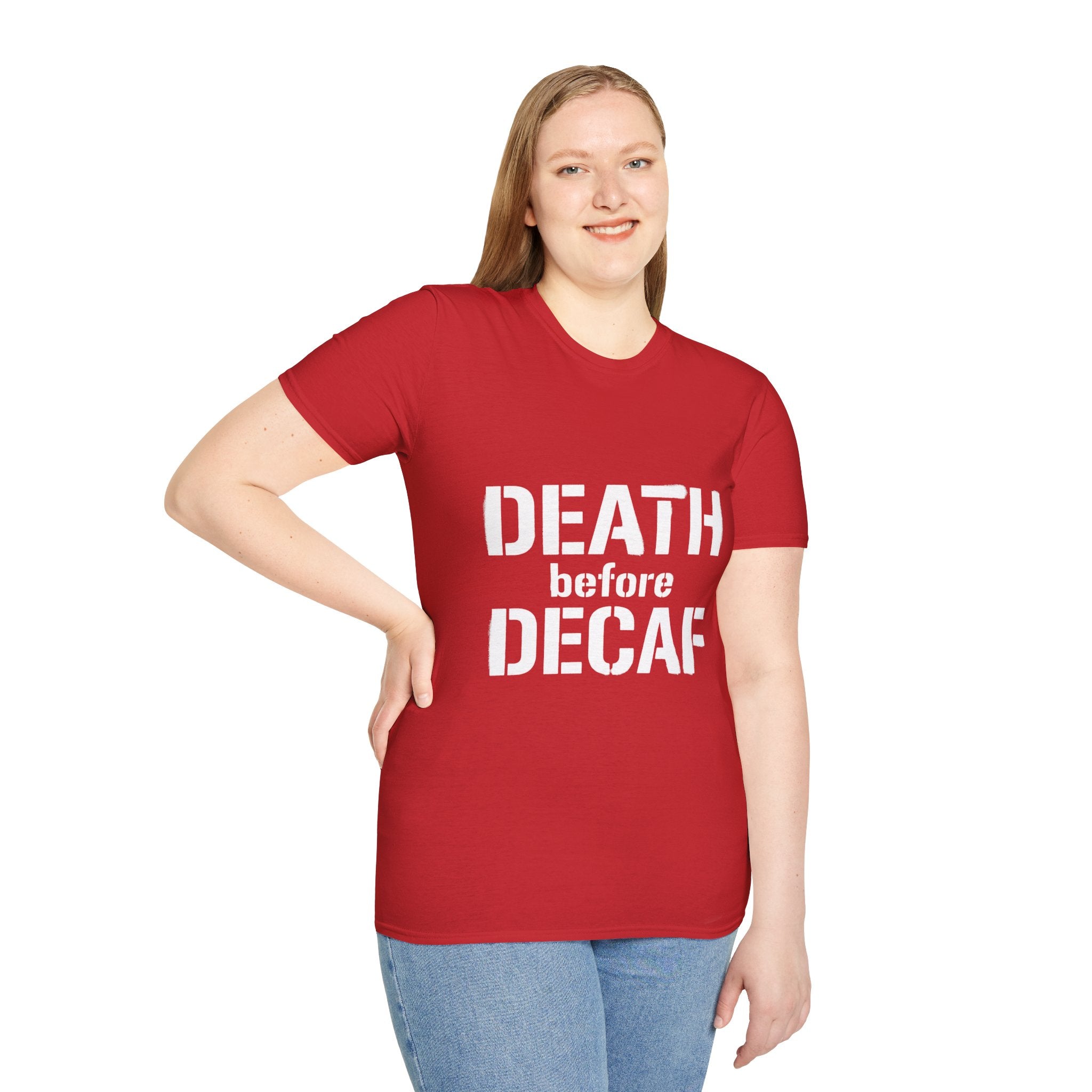 Death Before Decaf T-Shirt — Funny Coffee Lover Tee