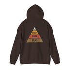 Food Pyramid Design Hoodie | Beans Bacon Whiskey Lard Illustration