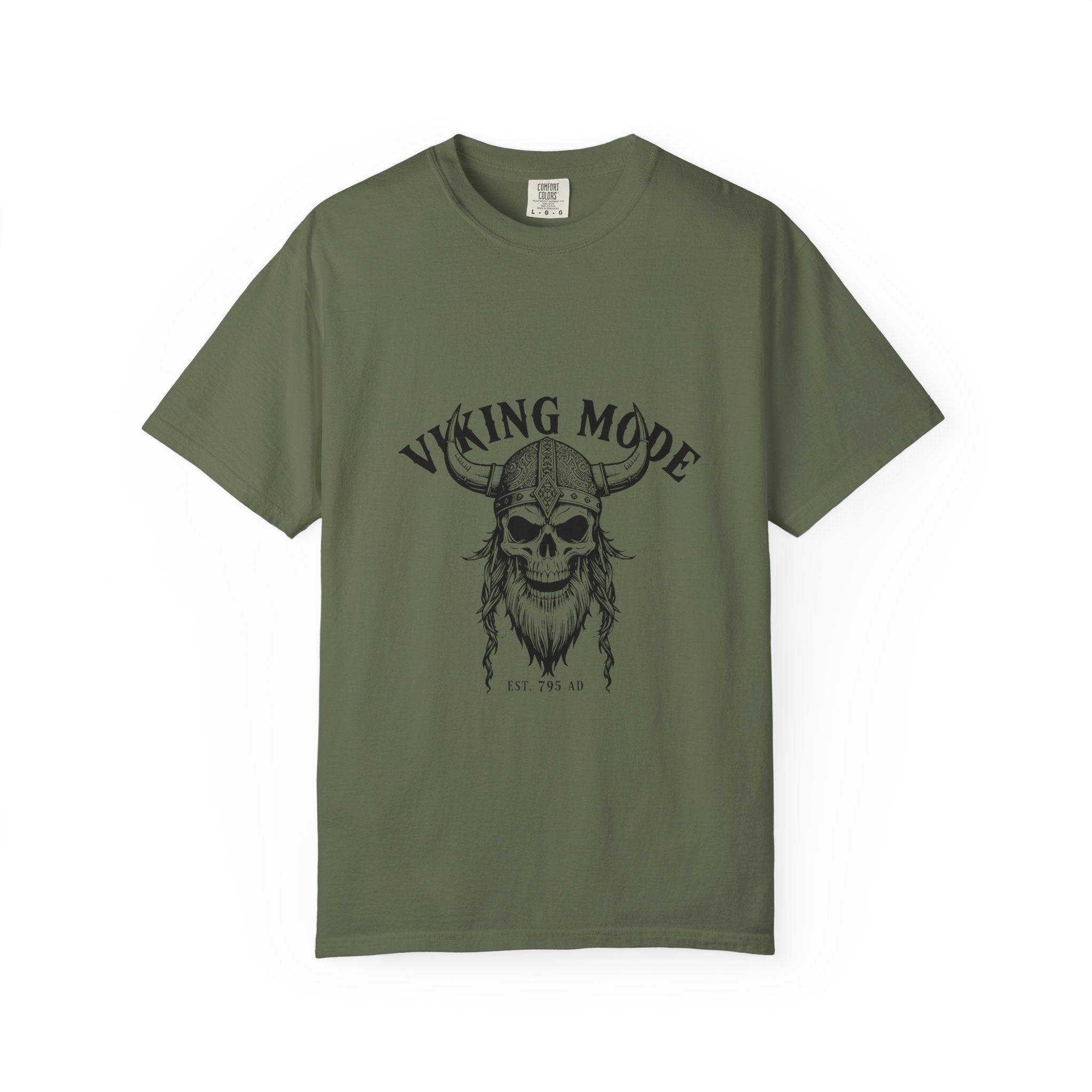 Viking Mode Skull Viking T-shirt | Norse Helmet Skull Graphic Tee