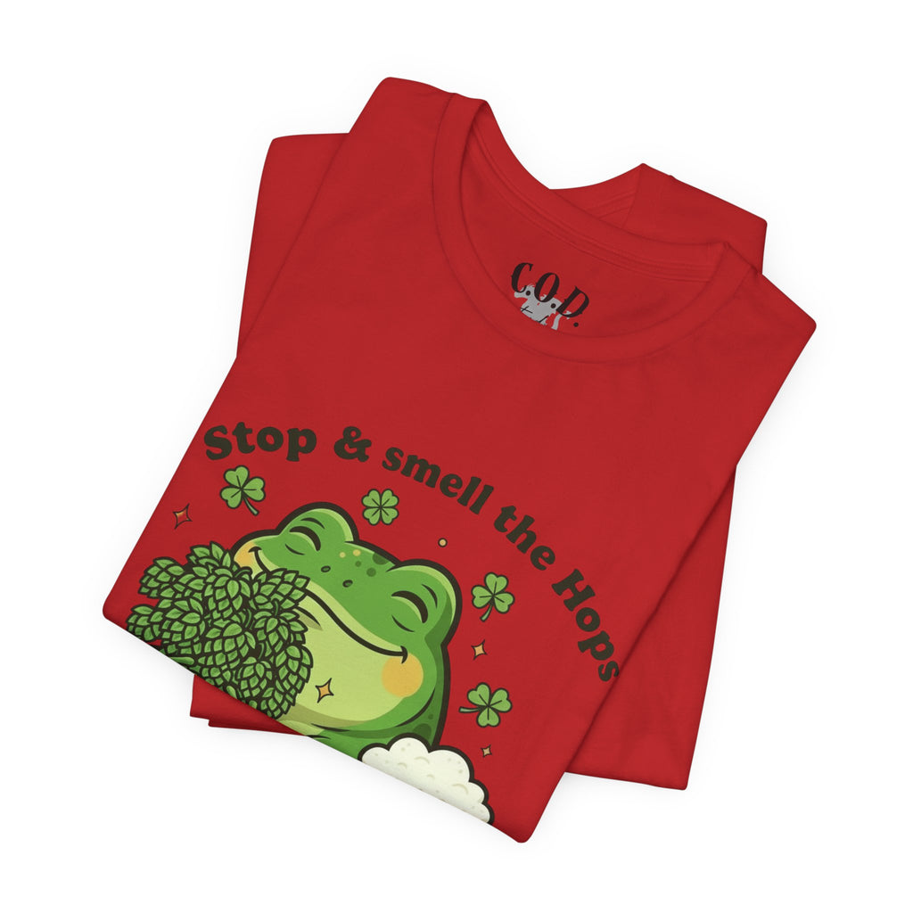 Stop & Smell the Hops Frog T-Shirt | Beer Brewing Graphic Tee
