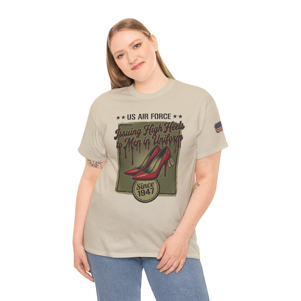 US Air Force 'Issuing High Heels' Graphic T-Shirt