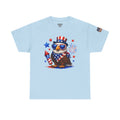 Patriotic Eagle Tee — 4th of July Uncle Sam Hat & Firework Graphic