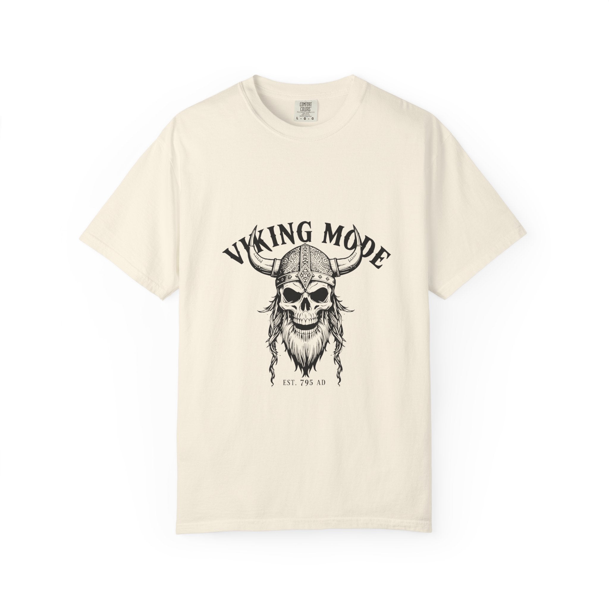 Viking Mode Skull Viking T-shirt | Norse Helmet Skull Graphic Tee