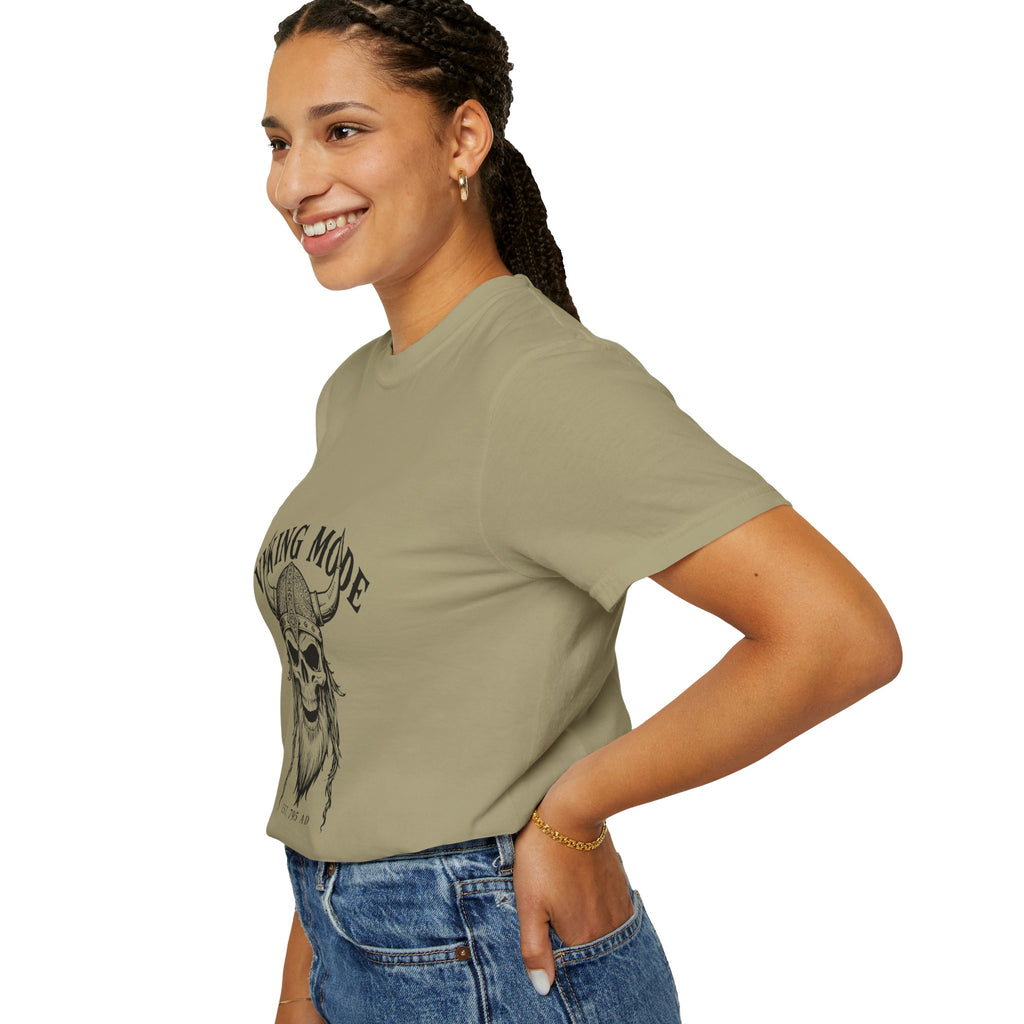 Viking Mode Skull Viking T-shirt | Norse Helmet Skull Graphic Tee
