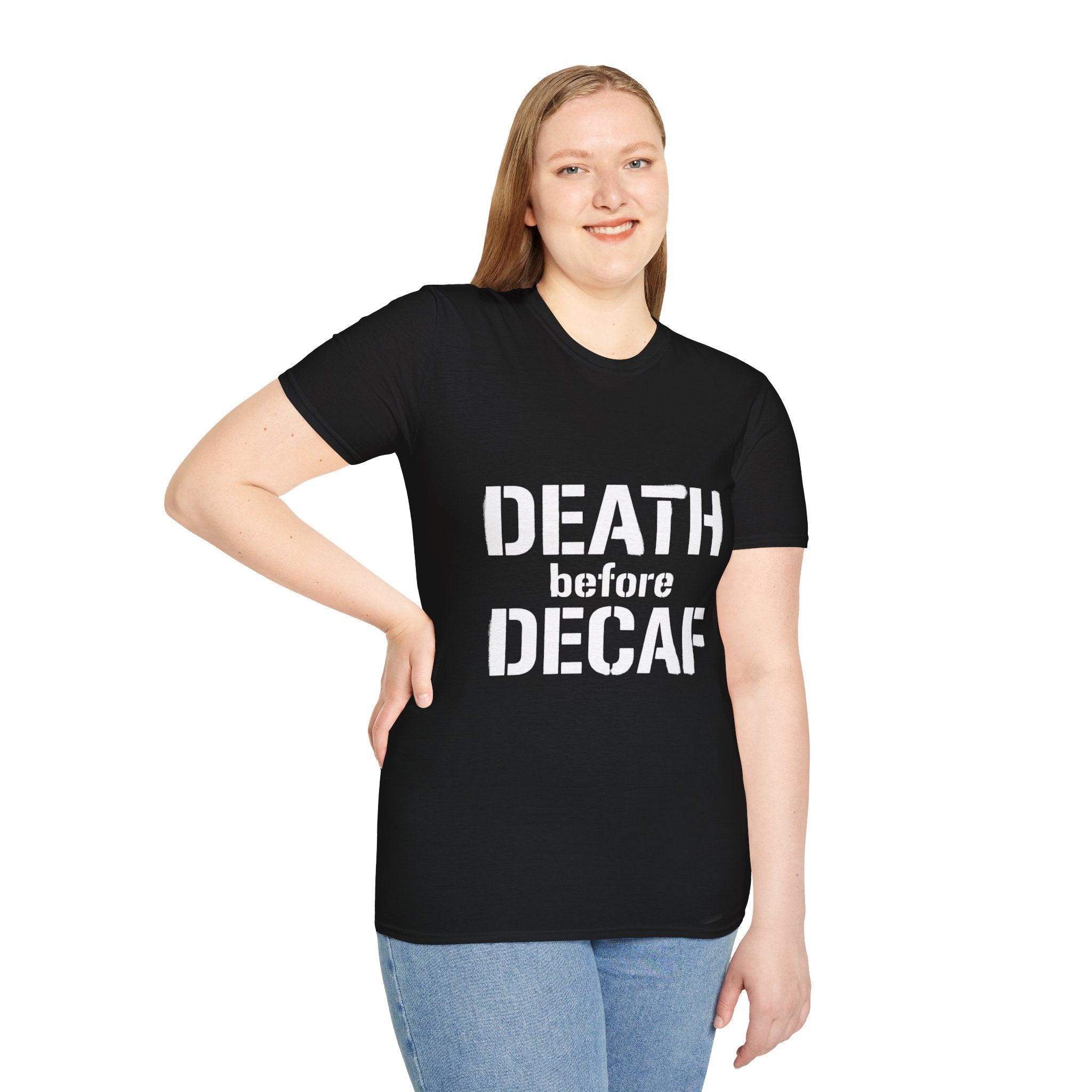 Death Before Decaf T-Shirt — Funny Coffee Lover Tee