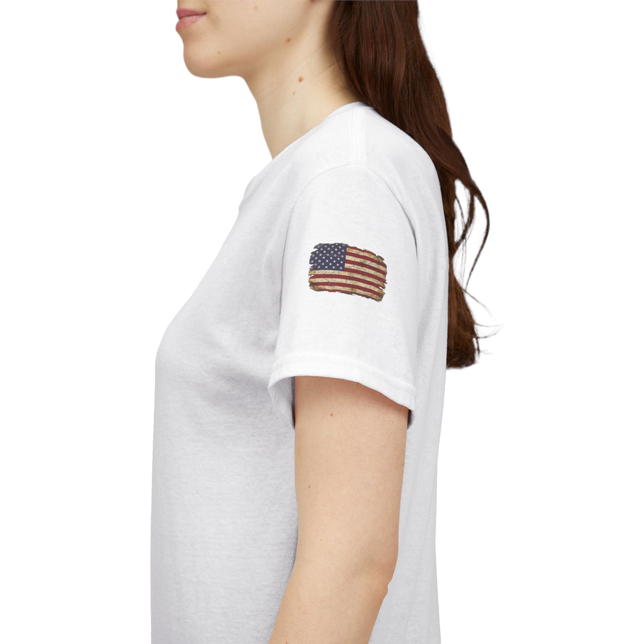 American Flag Kiss T‑Shirt – Patriotic USA Lip Print Tee for 4th of July