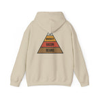 Food Pyramid Design Hoodie | Beans Bacon Whiskey Lard Illustration