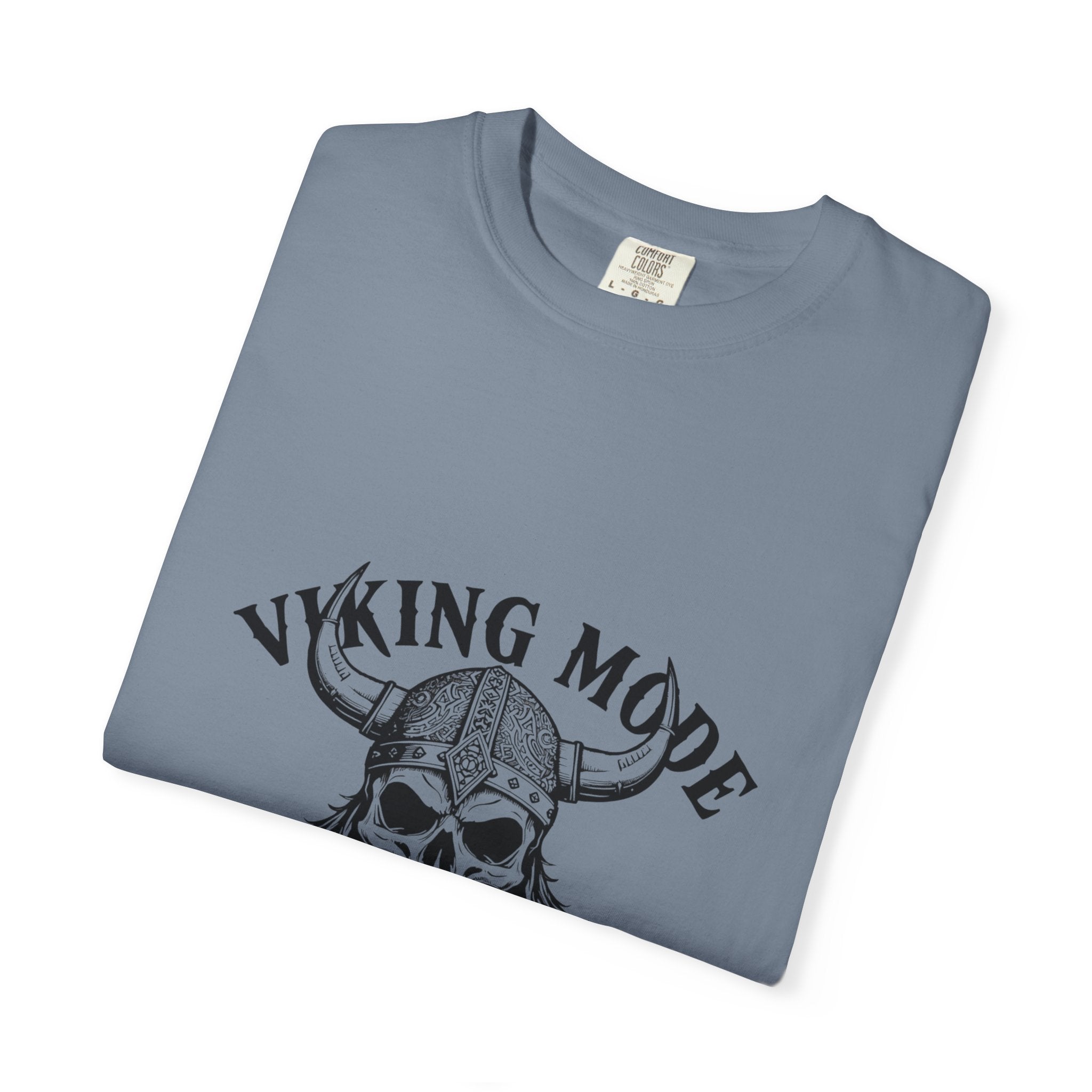 Viking Mode Skull Viking T-shirt | Norse Helmet Skull Graphic Tee