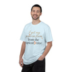 T-Shirt — “I Get My Popcorn From The Apricot Tree” Script Graphic Tee | Hymns | LDS |