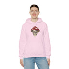 Mushroom Skull Hoodie — Gothic Mushroom Graveyard RIP Pullover