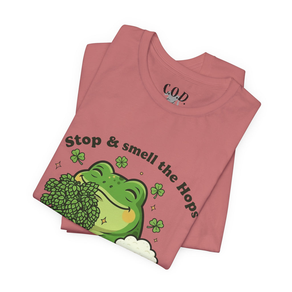 Stop & Smell the Hops Frog T-Shirt | Beer Brewing Graphic Tee