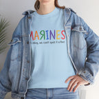 Marines Crayon Tee — “It’s okay, we can’t spell it either” Military Humor T-Shirt