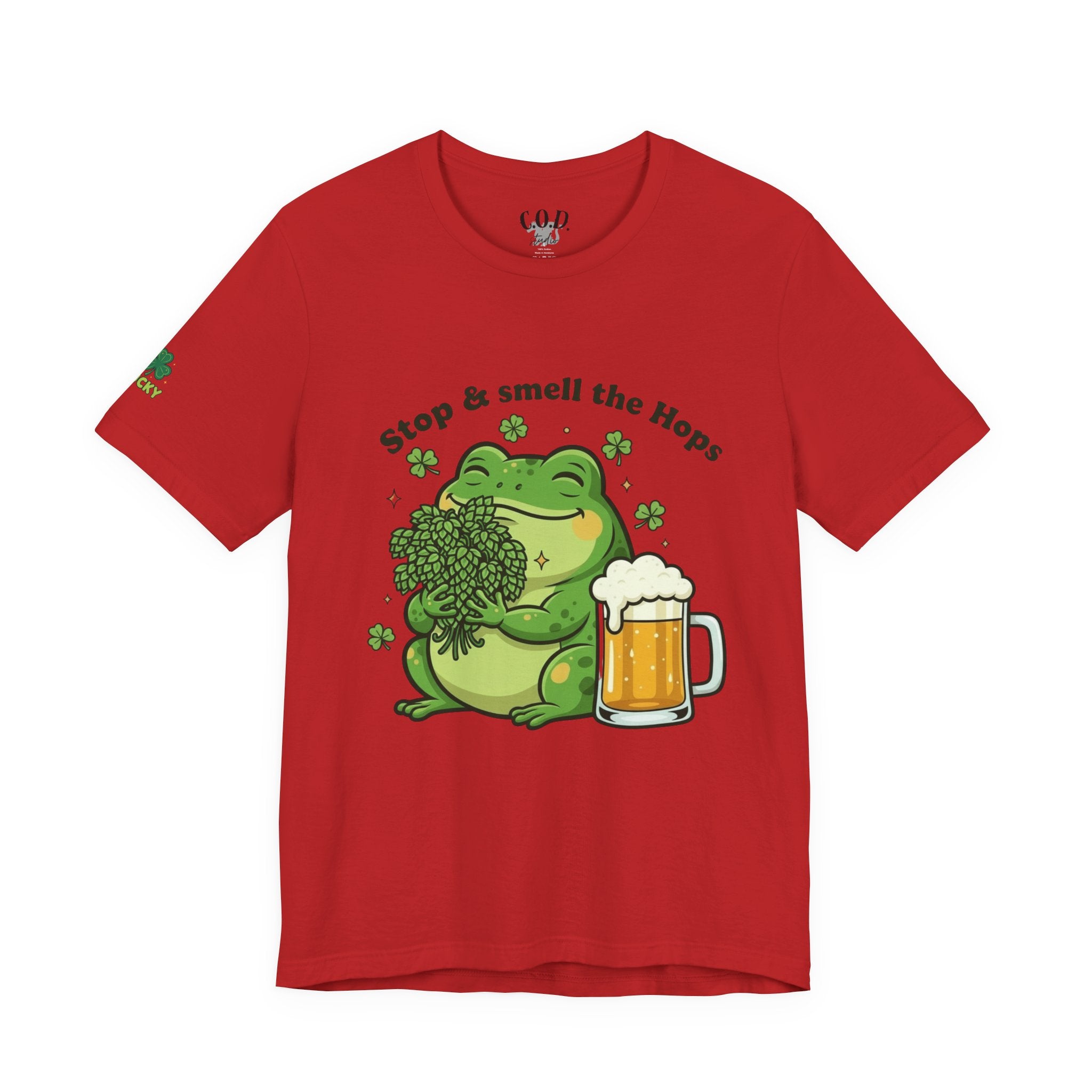 Stop & Smell the Hops Frog T-Shirt | Beer Brewing Graphic Tee